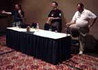 DragonLance co-author Tracy Hickman and Star Wars author Michael Stackpole at GenCon 2004